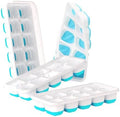 DOQAUS Ice Cube Tray with Lids, 4 Pack Silicone Ice Trays for Freezer