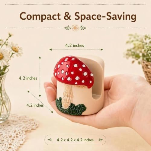 dgudgu Mushroom Kitchen Sponge Holder, Resin