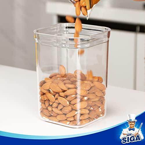 MR.SIGA 4 Pack Airtight Food Storage Container Set for Pantry Organization