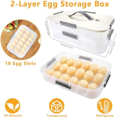 2-Layer 36-Piece Deviled Egg Carrier with Lid