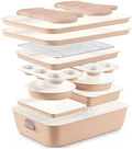 Country Kitchen Nonstick Stackable Bakeware Set - Deluxe Heavy Duty, Durable, Easy Release Baking Set, Taupe, 13 Pcs with Handles