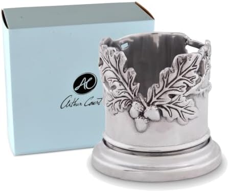 Arthur Court Forest Oak Leaf Wine Coaster Sand Cast Aluminum 6 Inch