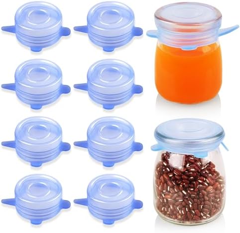 Extra Small Silicone Stretch Lids, 2 Inch, 8 pcs