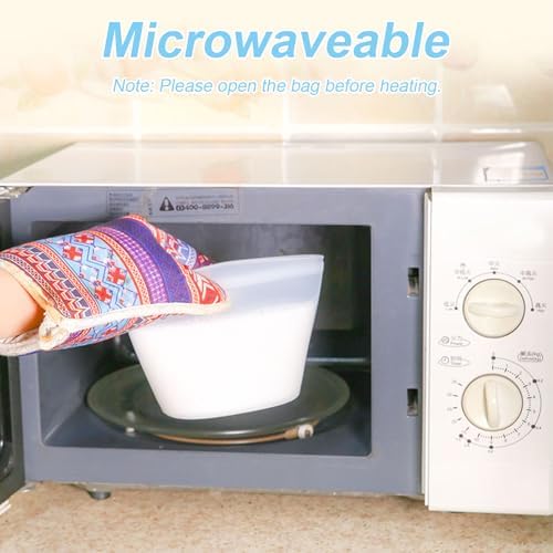 Stand-Up Silicone Food Storage Bags with Pinch-Seal Closure, 4-Pack