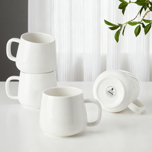Teocera Coffee Mugs Set of 4-12oz Chip-Resistant Ceramic Cups with