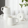 Teocera Coffee Mugs Set of 4-12oz Chip-Resistant Ceramic Cups with