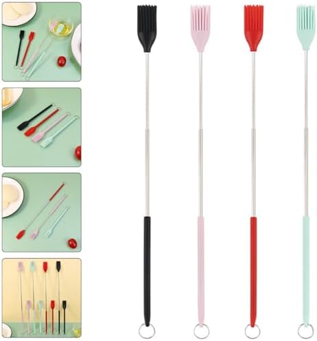 4pcs Silicone Pastry Brush Set, Barbecue Oil Basting Brush