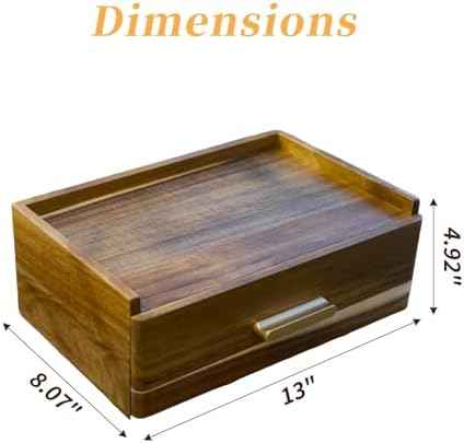 Acacia Wood Tea Bag Organizer with Drawer