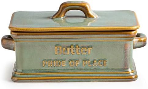 Zoeeker Butter Dish with Lid, Ceramic Butter Holder Container for