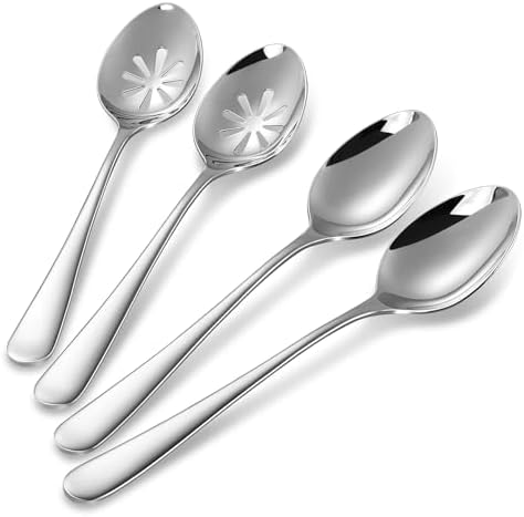 KEAWELL Premium Louise 4-Piece 9-Inch Serving Spoon Set