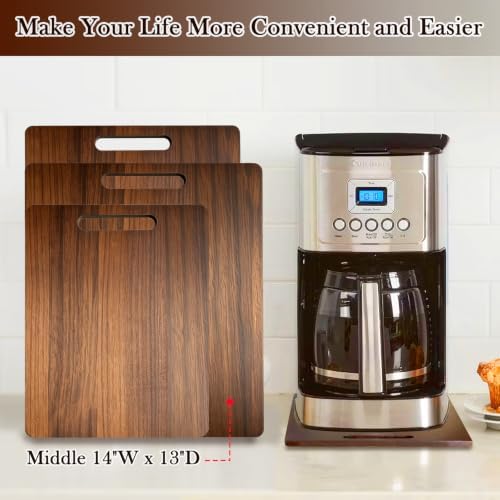 Acacia Wood Appliance Slider, Medium 14"W x 13"D