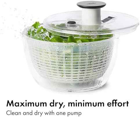 OXO Good Grips Small Salad & Herb Spinner, Vegetable Washer with
