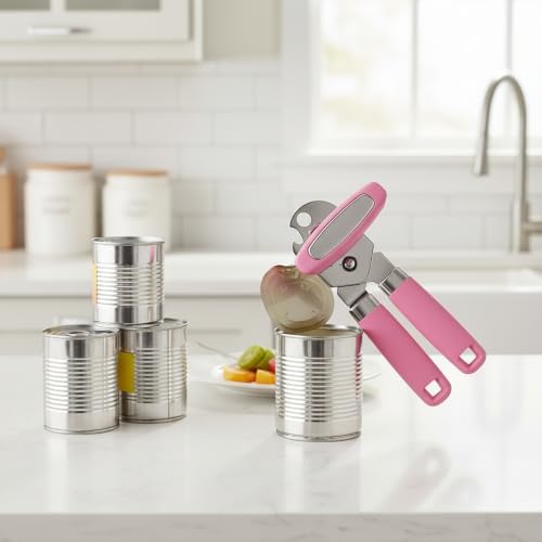 Pink Can Opener & Bottler Openers, Heavy Duty Manual Can Openers
