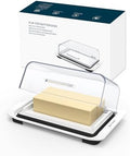 KITCHENDAO Airtight Flip-Top Butter Dish with Lid for Countertop and