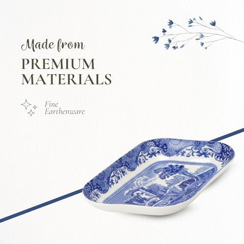 Spode Blue Italian Pickle Dishes, Set of 2 - Countryside & Scroll