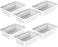 Glad Plastic Storage Basket Set - Multipurpose Drawer Trays, Kitchen