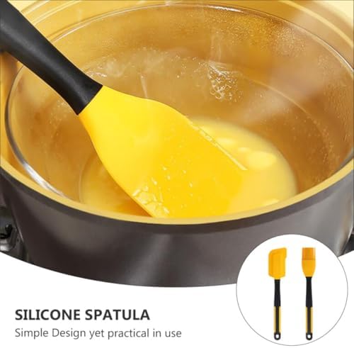 Silicone Pastry Brush and Spatula Set, Long Handle Baking Tools for