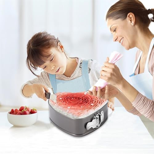 Heart Springform Pan Set, Not-Stick Cheesecake Pans with Removable