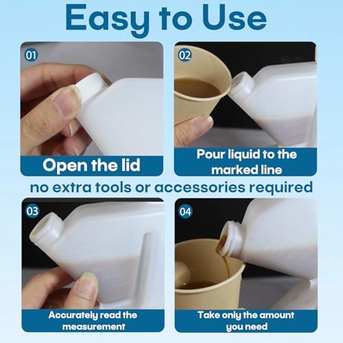 17oz Tip & Pour Measuring Containers with Lids (2 Pcs) – Plastic Tip