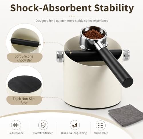 Espresso Knock Box Large Capacity - 15 Pucks Coffee Knock Box with