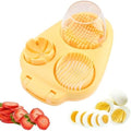 3-in-1 Egg Slicer for Hard Boiled Eggs, 3 Slice Modes Egg Cutter Dicer