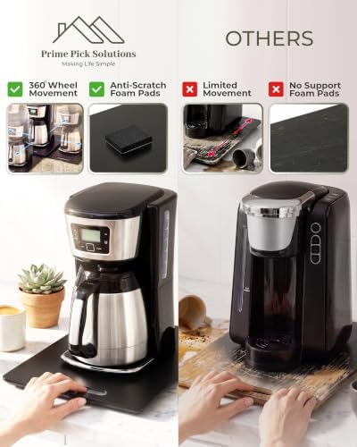 Prime Pick Kitchen Appliance Slider, Black, 16 x 12 Inch
