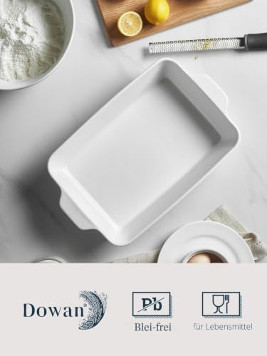 DOWAN Casserole Dish, 9x13 Ceramic Baking Dish, Large Lasagna Pan Deep