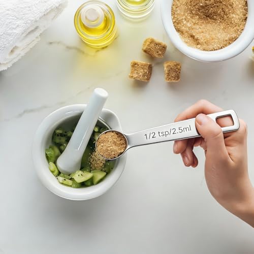 5PCS 1/2tsp(1/6tbsp, 2.5 ml) Measuring Spoon Teaspoons Stainless Steel