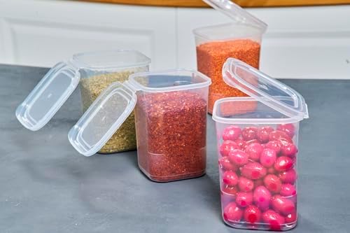 10 Pack 39 oz Small Food Storage Containers with Attached Lids