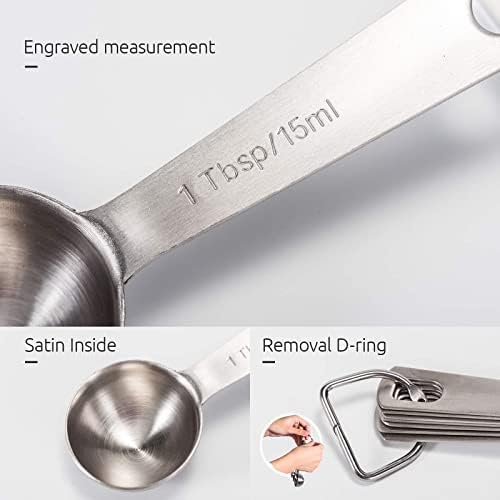 U-Taste 18/8 Stainless Steel Measuring Spoons Set of 9 and