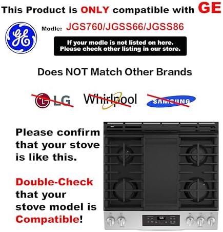 GE 30 inchGas Range Protectors - Non Stick Stove Protector for Gas