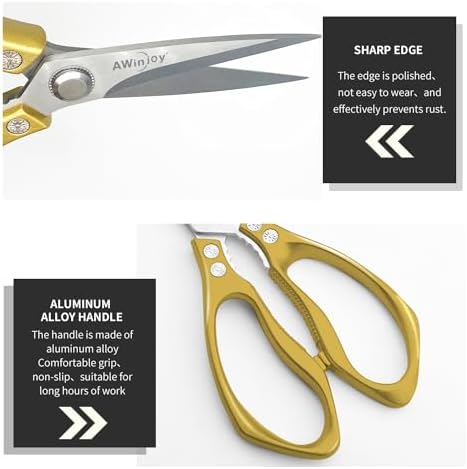 Heavy Duty Sharp Kitchen Scissors, Multipurpose Cutting Scissors for