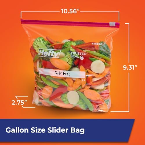 Hefty Slider Storage Bags, Gallon Size, 66ct