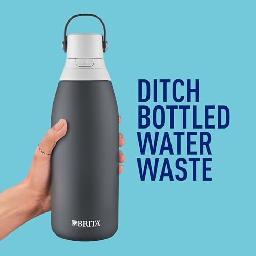 Brita Stainless Steel Premium Filtering Water Bottle, BPA-Free