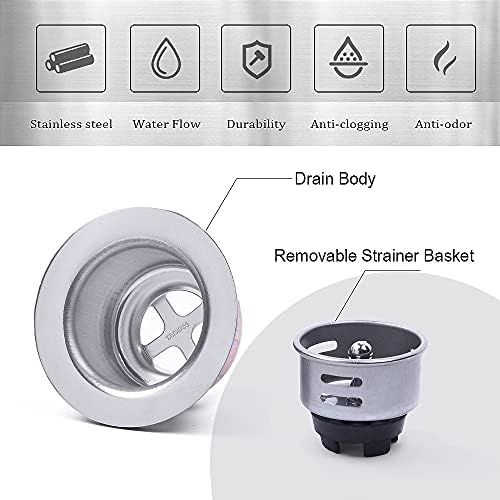 Junior Duo Bar/Pre Sink Stainless Steel Strainer Assembly