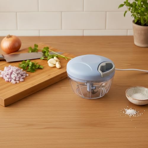Manual Food Chopper, Pull String Vegetable Mincer for Garlic Herbs