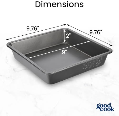 GoodCook PRO Square Cake Pan Nonstick Warp & Scratch-Resistant
