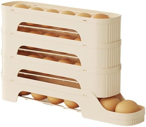 Fridge Egg Holder Multi Tier Rolling Egg Dispenser Fridge Storage Rack