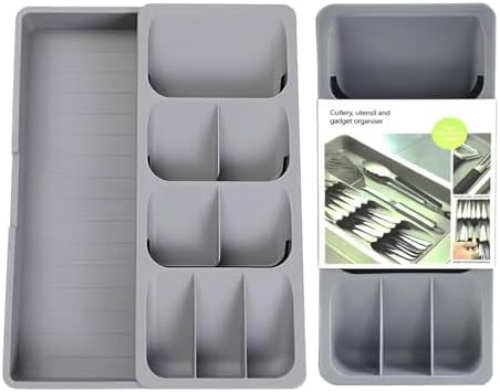 Flatware Drawer Organizer, Silverware Organizer Storage Utensil Tray