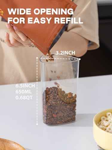LivLab Mker 5-10 lbs Cereal Dispenser Countertop - Rotating Snack Container