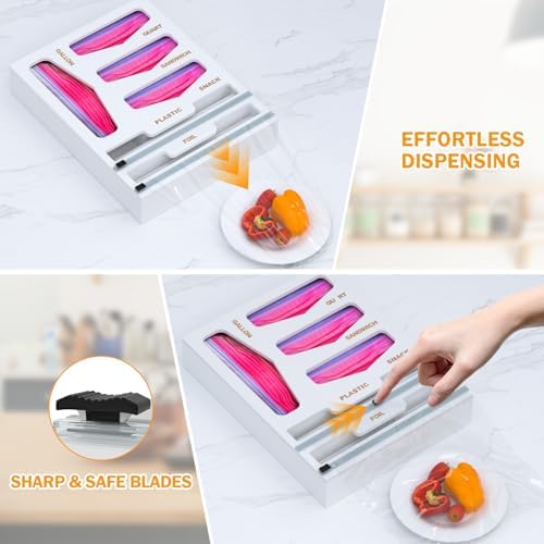DALSHABET Bamboo Bag Organizer with Magnetic Closure, 6 In 1 Kitchen