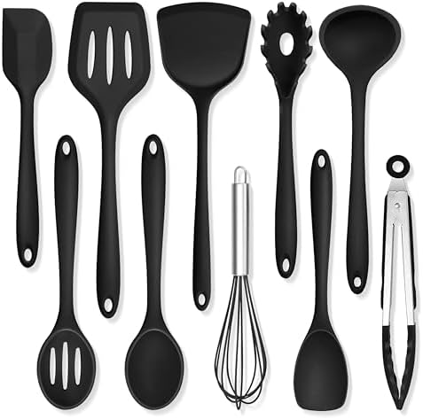 TeamFar 10 pcs Silicone Cooking Utensils Set