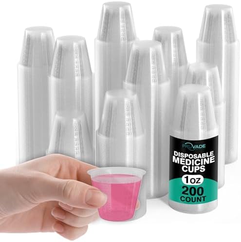 200 Pack 1-oz. Disposable Medicine Cups with Graduated Dosage Lines