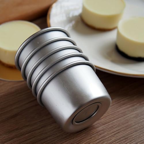 2 Inch Aluminum Alloy For MINI Cake Pan Round Removable Bottom Muffin