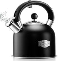 SUSTEAS 3.17QT Black Stainless Steel Whistling Tea Kettle