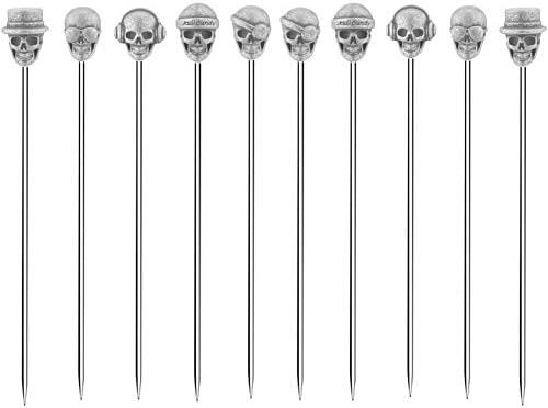 Skull Cocktail Picks Martini Picks Reusable Olive Picks Garnish Skewer