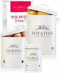 noonberry 3-Piece Potato and Onion Storage Bin Set for Kitchen