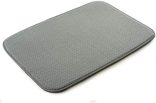 Norpro Microfiber Dish Drying Mat, 18′′ x 12′′ Super Absorbent, Gray