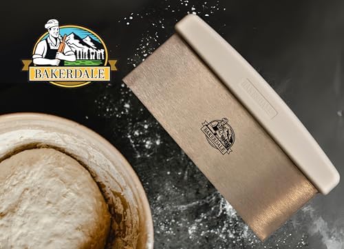 Bakerdale Bench Dough Scraper, 10-inch Stainless Steel Blade