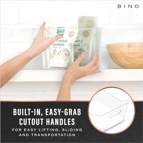 BINO | Plastic Organizer Bins, X-Small - 4 Pack | THE SOHO COLLECTION